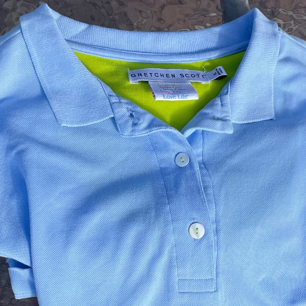 Gretchen Scott Designs Gripeless Cotton Piqué Polo Size XL - Picture 9 of 10